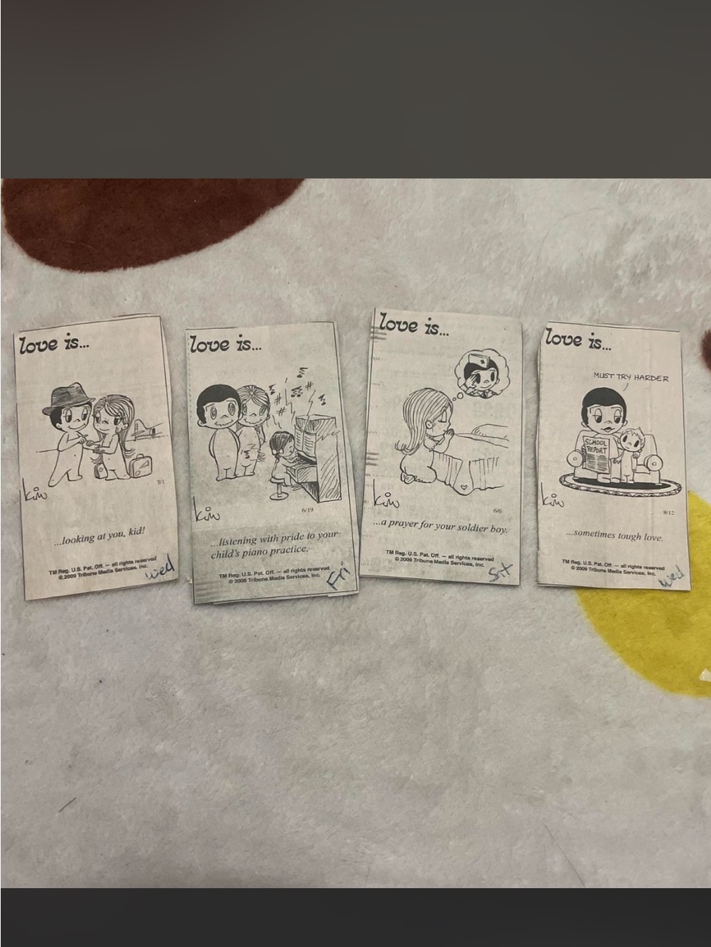 Love Is... Comic Strip set of 4 made by Kim